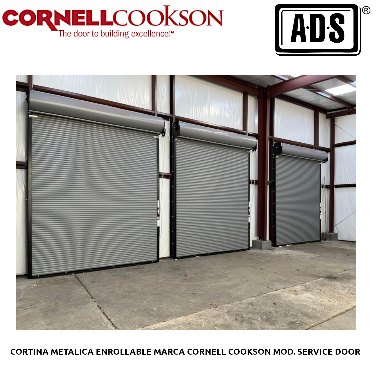 CORTINA METALICA ENROLLABLE MARCA CORNELL COOKSON MOD. SERVICE DOOR